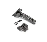 (TG. Supplemento a vite) Emuca - Kit cerniera collo dritto X91N e basetta, Baset