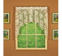 (TG. Swag Pair 60W x 38L) Today's Curtain Floreale Vine Lace Swag 96,5 cm, Avori