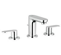 (TG. Taglia S) Grohe 20187000 Batteria A 3 Fori per Lavabo, Grigio (Cromo), Tagl