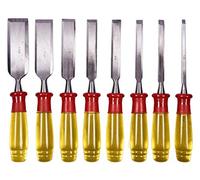 (TG. Taglia unica) Am-Tech - Set cesello professionale in scatola di legno (8 Pe
