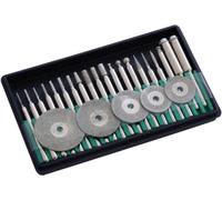 (TG. Taglia unica) Am-Tech - Set di 25 punte per fresatura diamantate, codolo 1/