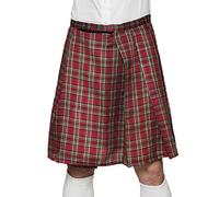 (TG. Taglia unica) Boland- Kilt Gonnellino Scozzese Uomo Mr Tartan Rosso con Tas