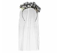 (TG. Taglia unica) Boland- Tiara Sposa Cadavere Zombie Skulls con Velo, Bianco,