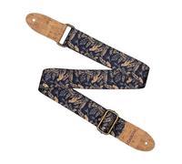 (TG. Taglia unica) CASCHA Ukulele Strap Vegan Cork-Midnight Birds Supporto Addom