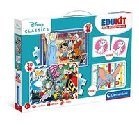 (TG. Taglia unica) Clementoni Edukit 4 in 1-Disney Classics-Set di Giochi 30 48