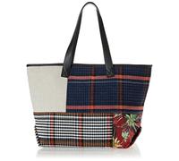 (TG. Taglia unica) Desigual, Bag_CUCOS Patch 5000 Navy Donna, Blu, taglia unica