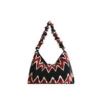 (TG. Taglia unica) Desigual Bols_Zigzag Pleated Idome, Tracolla Donna, Nero, Ein