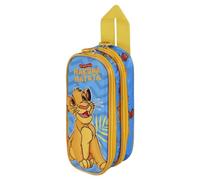 (TG. Taglia Unica) Disney Il Re Leone Hakuna-Astuccio 3D Doppio, Blu, 22 x 9,5 c