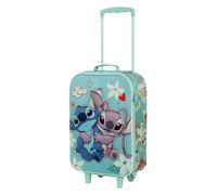 (TG. Taglia Unica) Disney Lilo e Stitch Love-Valigia Trolley Soft 3D, Turchese,
