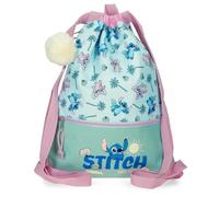 (TG. Taglia unica) Disney Stitch Just Chill Zaino Sacco Verde 35 x 46 cm Poliest