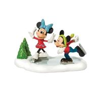 (TG. Taglia unica) Disney Village di D56 - Statuetta di Topolino e Minnie - NUOV