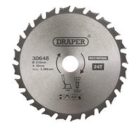 (TG. Taglia unica) Draper 30648 TCT - Lama circolare multiuso, 210 x 30 mm, 24T,