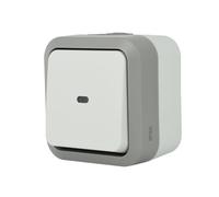 (TG. Taglia unica) Electraline 615903 - Interruttore a pressione con spia estern