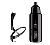 (TG. Taglia unica) Elite Unisex - Borraccia Crono TT per adulti, nero, taglia