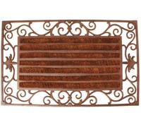 (TG. Taglia unica) Esschert Design LH59 Zerbino in ghisa con Spazzola di Cocco,