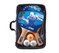 (TG. Taglia unica) GEWO, Rave Speed, Set di Racchette da Ping Pong, Marrone, Tag