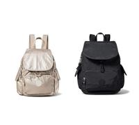 (TG. Taglia unica) Kipling City Pack Mini, Zaino Donna, Argento (Metallic Glow),