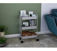 (TG. Taglia unica) Mabel Home Carrello portaoggetti a 3 ripiani con ruote e mani