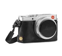 (TG. taglia unica) MegaGear Custodia in Vera pelle per Leica D-Lux 7 - Nero - NU
