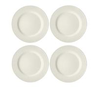 (TG. Taglia unica) Mikasa Cranborne Set di 4 piatti piani in gres color crema, p
