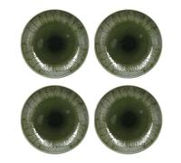 (TG. Taglia unica) Mikasa Jardin Set di 4 piatti piani in gres, piatti rotondi d