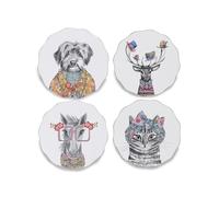 (TG. Taglia unica) Mikasa x Tipperleyhill, Set da 4 sottobicchieri da 12 cm dal