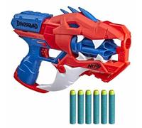 (TG. taglia unica) Nerf DinoSquad, blaster lancia-dardi Raptor-Slash, tamburo ro