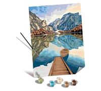 (TG. Taglia unica) Ravensburger - CreArt Premium B Canvas, Lago di Montagna, Dip