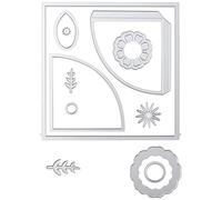 (TG. Taglia unica) Sizzix 664883 Fustella Thinlits pagina tasca e fiori di Eilee
