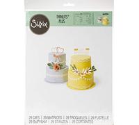 (TG. Taglia unica) Sizzix Die 29 Pack Cake Set di Fustelle Thinlits Plus 29 pz 6