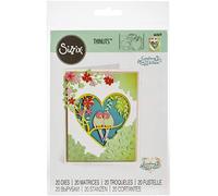 (TG. taglia unica) Sizzix Set di Fustelle Thinlits 663619 20 pz Shadow Box Uccel
