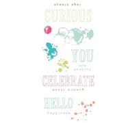 (TG. Taglia unica) Sizzix Timbri trasparenti - Hello You Sentiments by 49 and