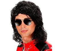 (TG. taglia unica) W WIDMANN- Parrucca Michael Jackson/Pop, Colore Nero, Taglia