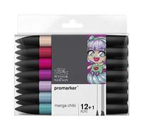 (TG. taglia unica) Winsor & Newton Promarker - 12+1 Pennarelli Manga Chibi - NUO