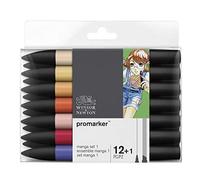 (TG. taglia unica) Winsor & Newton Promarker - 12+1 Pennarelli Manga Set 1 - NUO