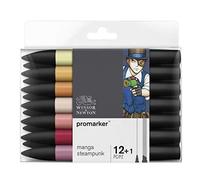 (TG. taglia unica) Winsor & Newton Promarker - 12+1 Pennarelli Manga Steampunk -