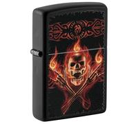 (TG. Taglia unica) Zippo Accendino antitempesta - Anne Stokes, Black Matte, Co