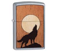 (TG. Taglia unica) Zippo Accendino tascabile, metallo, Street Chrome Howling Sna