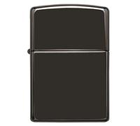 (TG. Taglia unica) Zippo Classic Lighter, Leather, Balck, One Size - NUOVO