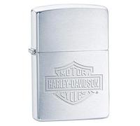 (TG. Taglia unica) Zippo H-D-Bar & Shield Inciso, Lighter Unisex-Adulto, Silver,