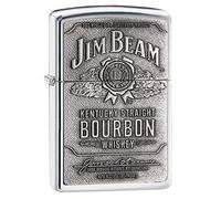 (TG. Taglia unica) Zippo Lighter Jim Beam Label The World's No 1 Bourbon - NUOVO