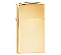 (TG. Taglia unica) Zippo Slim Lighter, Gold, One Size - NUOVO