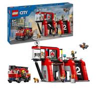 (TG. Taille unique) LEGO City Caserma dei Pompieri e Autopompa, Stazione con Cam