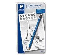 (TG. Tin of 12) STAEDTLER matite Mars Lumograph, confezione da 12 matite da dise