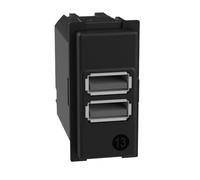 (TG. Tipo A+A) Bticino K4191AA Caricatore USB con due ingressi di tipo A, da ins