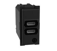 (TG. Tipo C+C) Bticino K4191CC Caricatore USB con due ingressi di tipo C, da ins