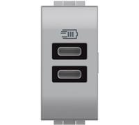 (TG. Tipo C+C) Bticino NT4191CC Caricatore USB con due ingressi di tipo C, da in