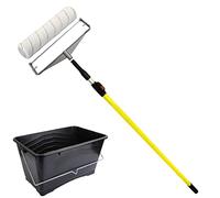 TG TOUGH GEAR - Kit rullo in microfibra da 30,5 cm con telaio a doppio braccio, asta di estensione e portagomma da 15 l
