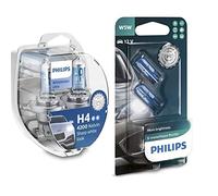 (TG. Twin box) Philips WhiteVision ultra effetto Xenon H4 lampada fari, Bianco i
