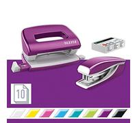 (TG. und locher, lila) Leitz Kit Mini Cucitrice/Perforatore, Capacit fino a 10
